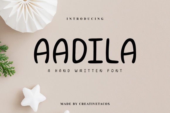 Aadila: A Handwritten Font for Editorial Design