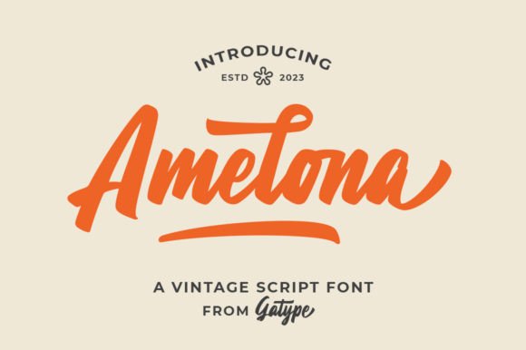 Amelona: A Vintage Script for Web Design