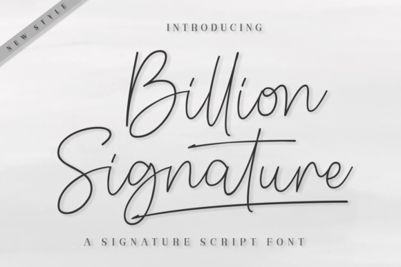 Billion Signature Font Review