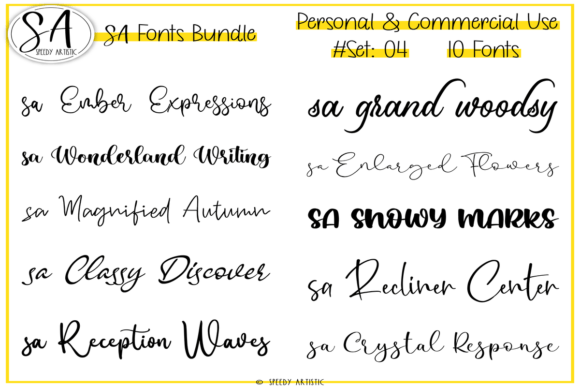 Designing with Script and Handwritten Bundle 4 Fonts