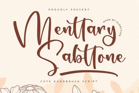 Menttary Sabttone: A Sweet Script Font