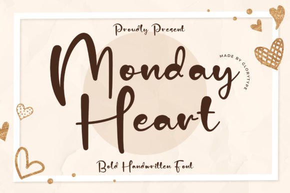 Monday Heart: A Script Font for Elegant Editorial Design