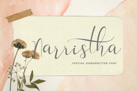 Narristha: A Romantic Script Font