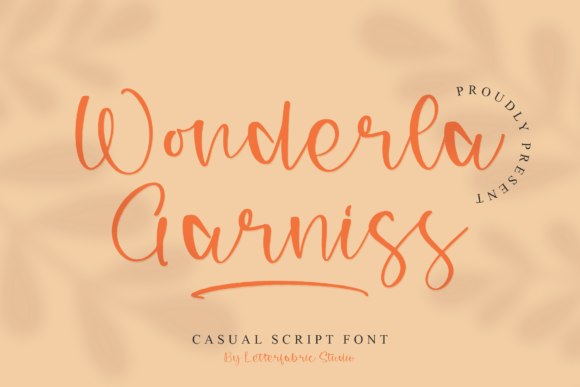 Wonderla Garniss: A Handwritten Typeface for Elegant Editorial Design